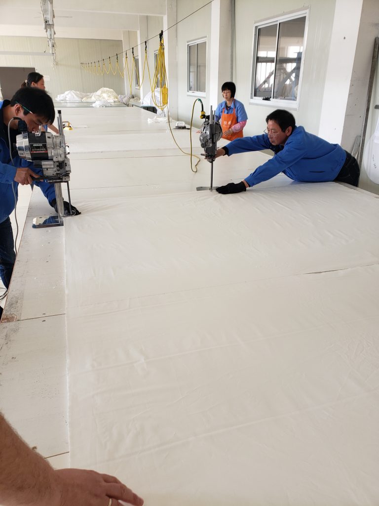 Downquilt production